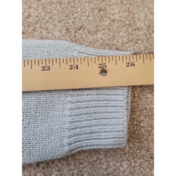 Womens Crewneck Sweater Medium Blue Embroidered Floral Cottage Core Granny Boho - Picture 9 of 10